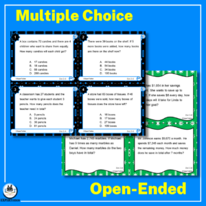 One-Step and Multi-Step Word Problem Task Cards Bundle | All Operations ...