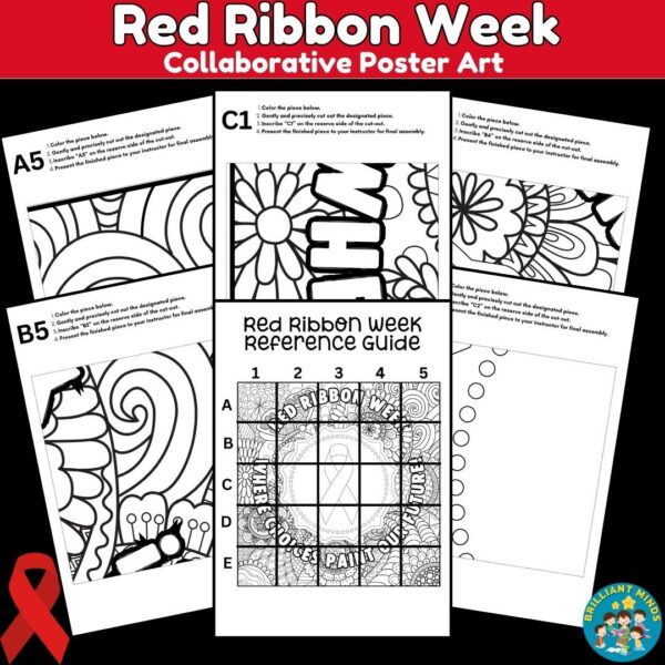Red Ribbon Week Bulletin board | Collaborative Poster Art - Made By ...