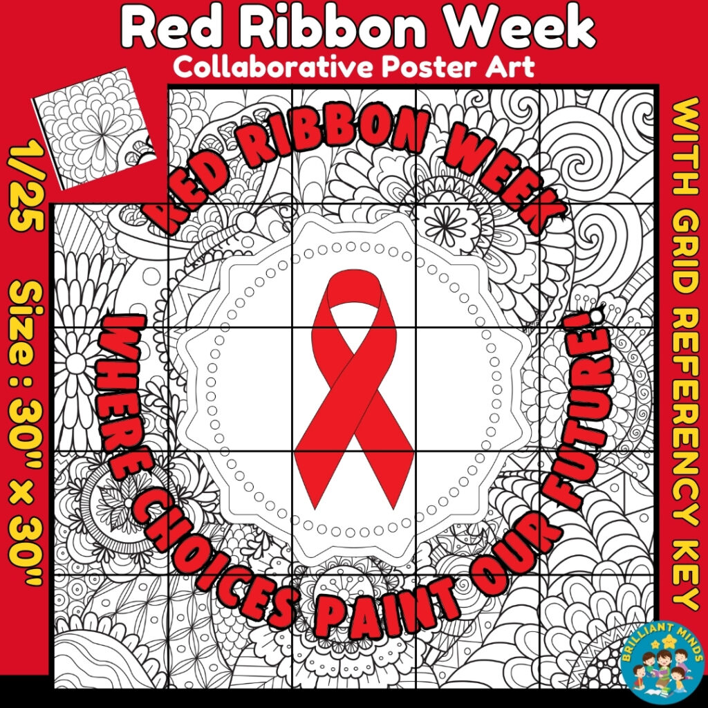 Red Ribbon Week Bulletin board | Collaborative Poster Art | Made By ...