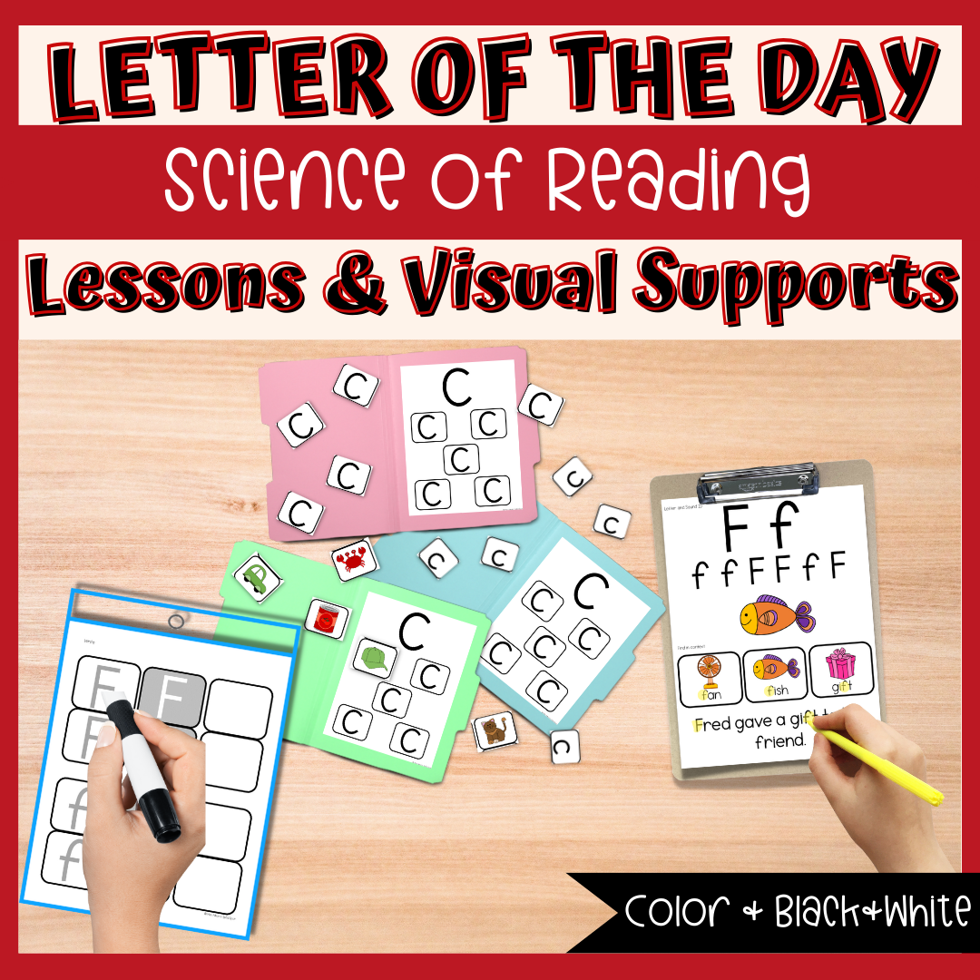 Letter of the Day Science of Reading Lessons and Visual Supports for Special Education
