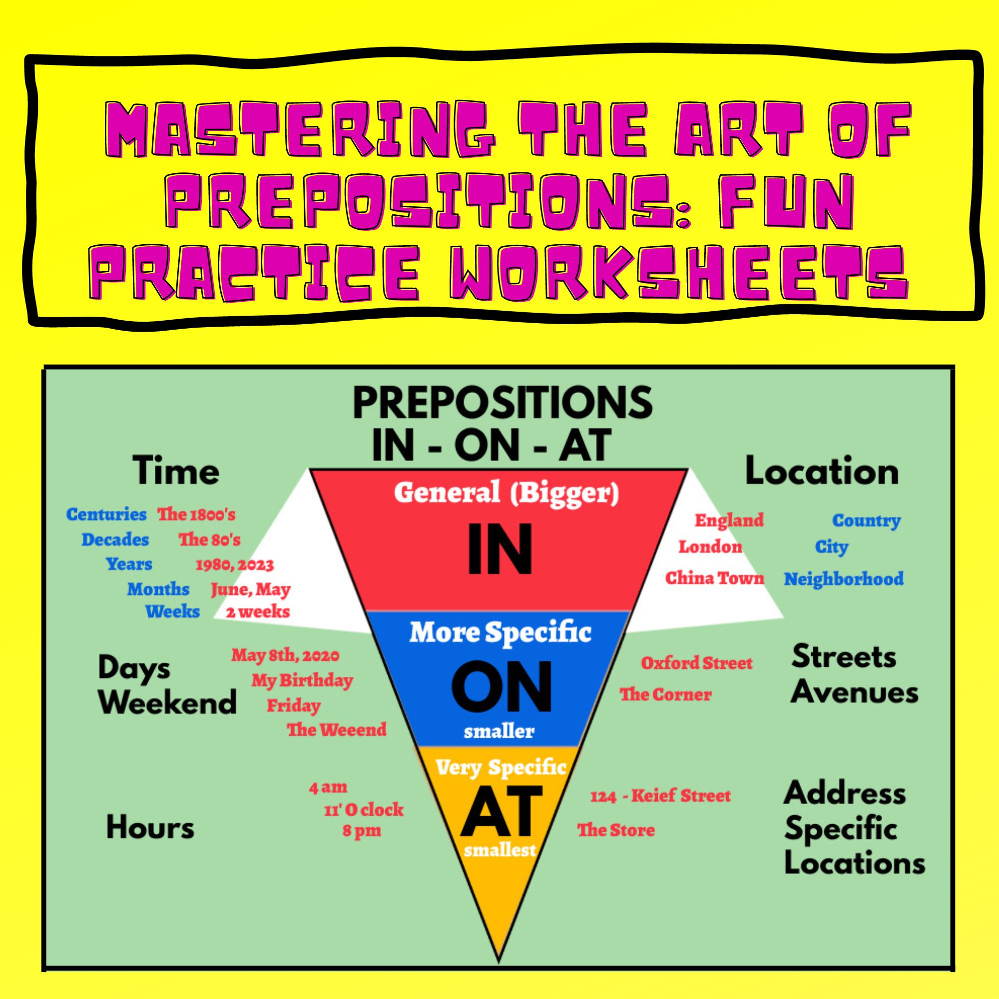 Mastering the Art of Prepositions: Fun Practice Worksheets