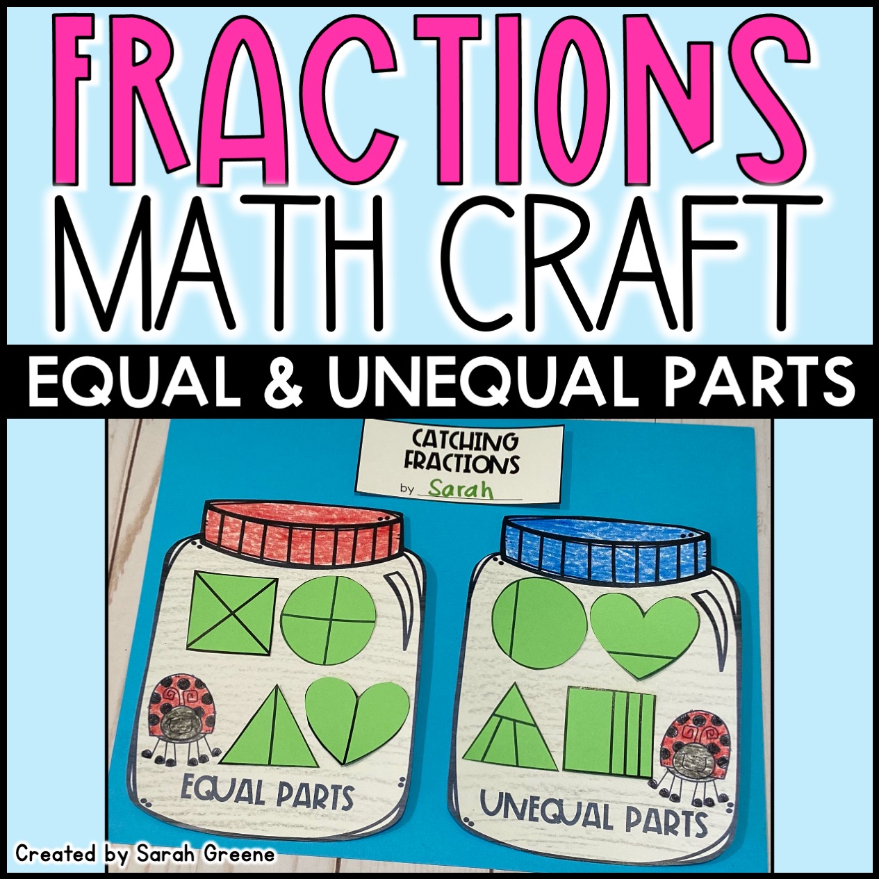 Equal and Unequal Parts Math Craft