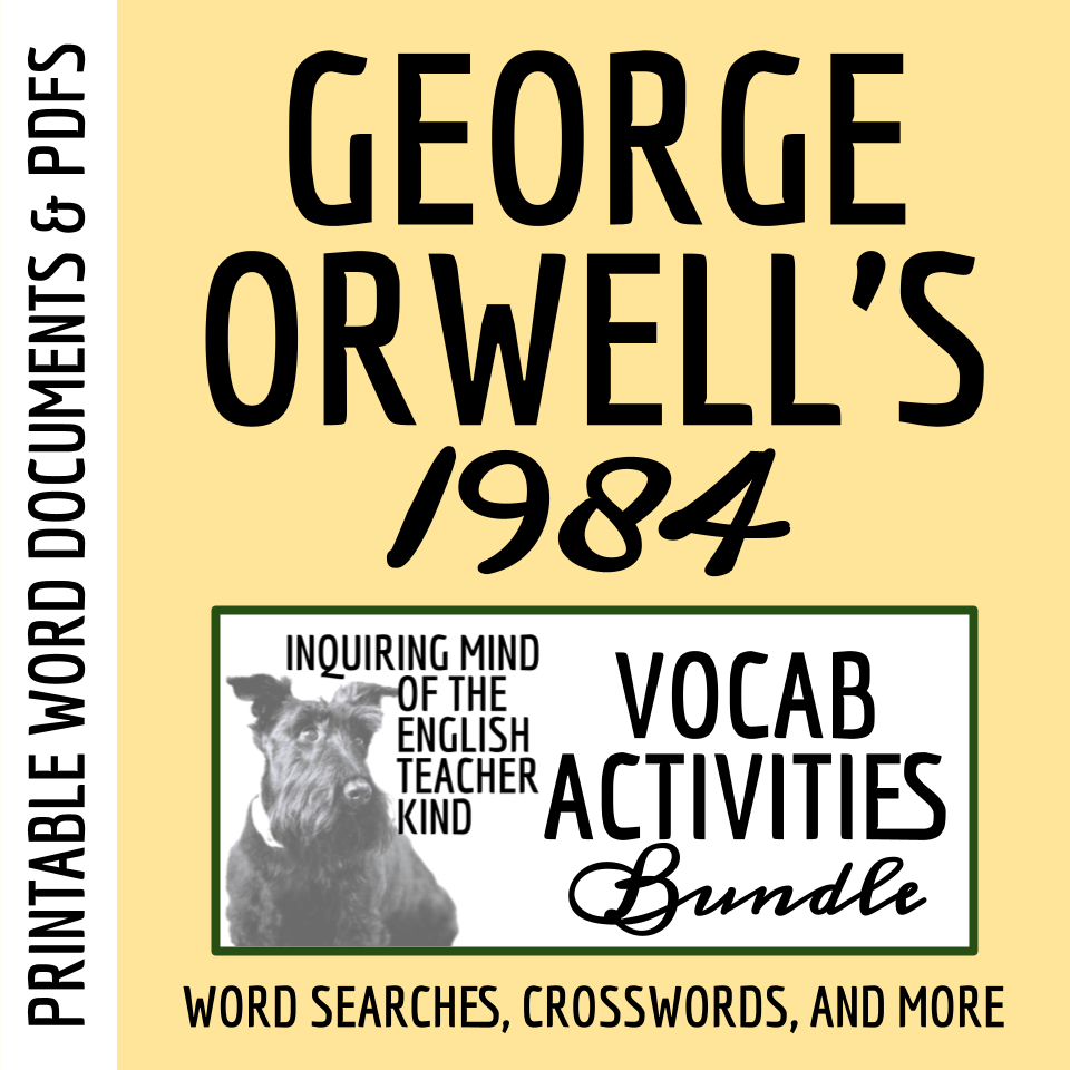 1984 by George Orwell Vocabulary Development Games and Activities Bundle