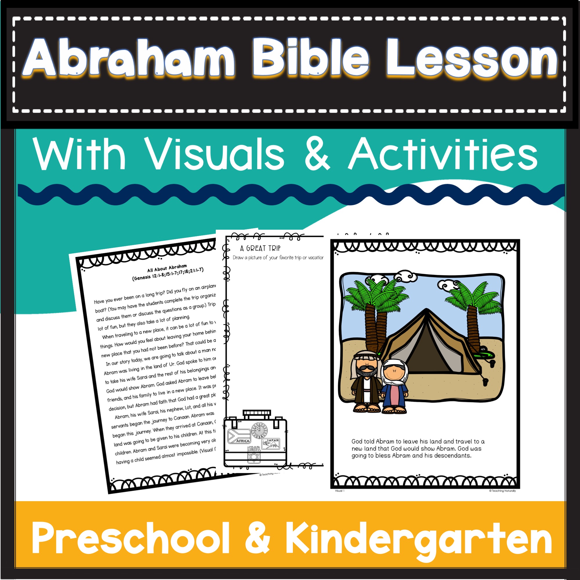 Abraham and Sarah Bible Lesson and Activities Preschool Kindergarten