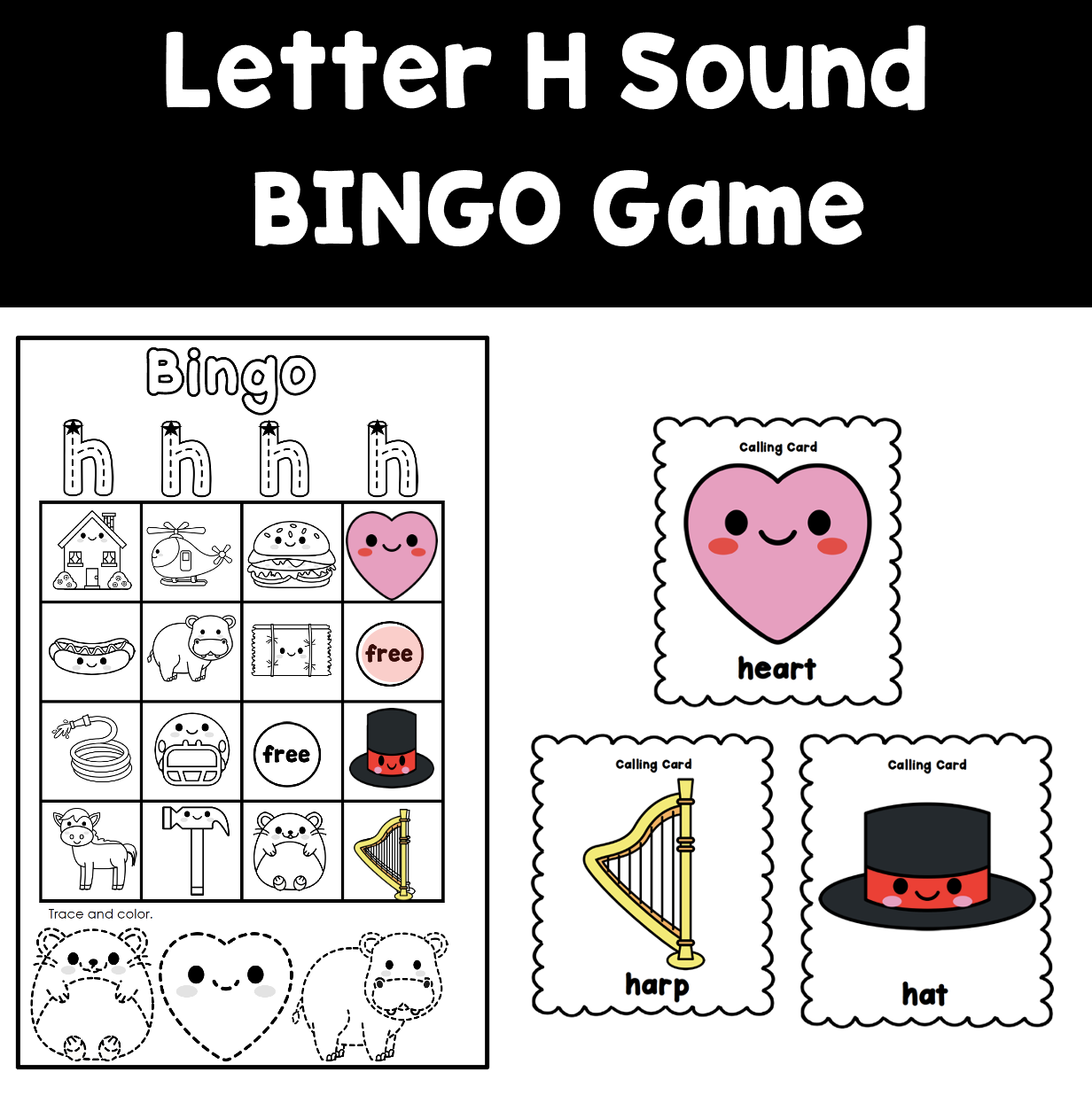 Letter H Sound Bingo