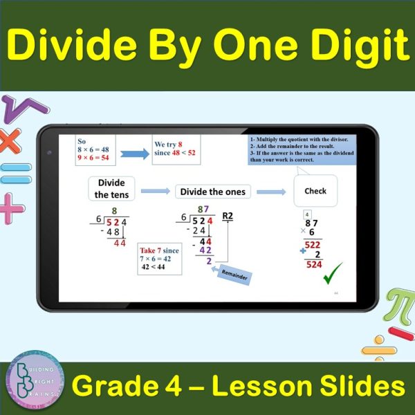 Division | Divide By One Digit | 4th Grade PowerPoint Lesson Slides ...