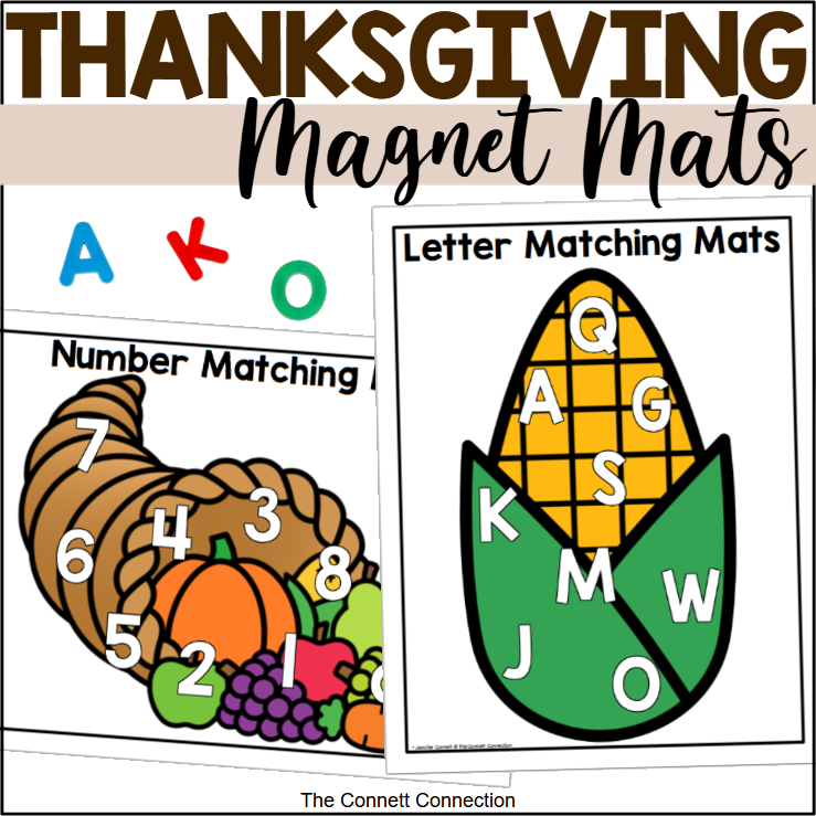 Thanksgiving Alphabet and Number Magnets Mats