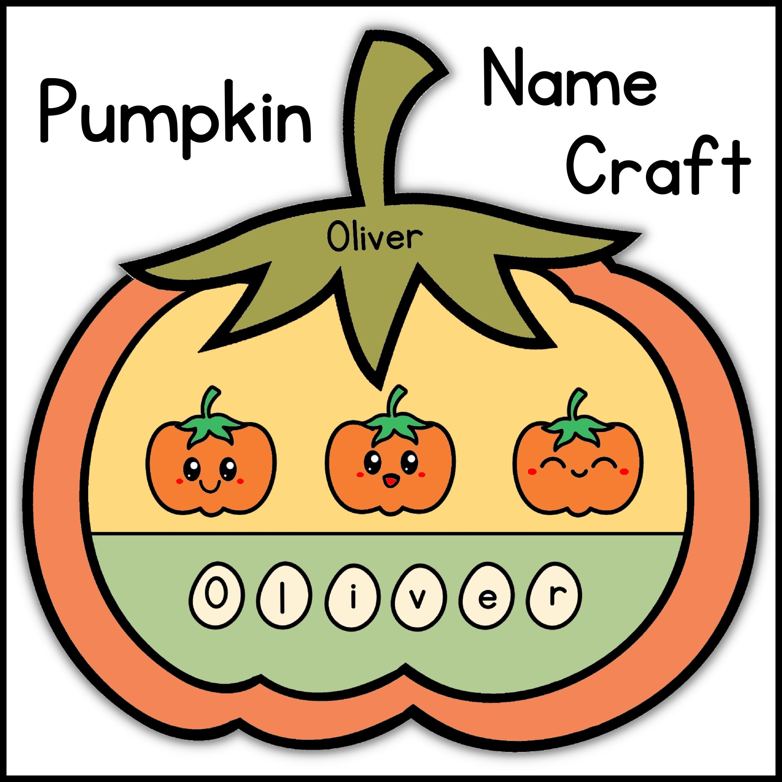 Pumpkin Craft Fall Name Craft