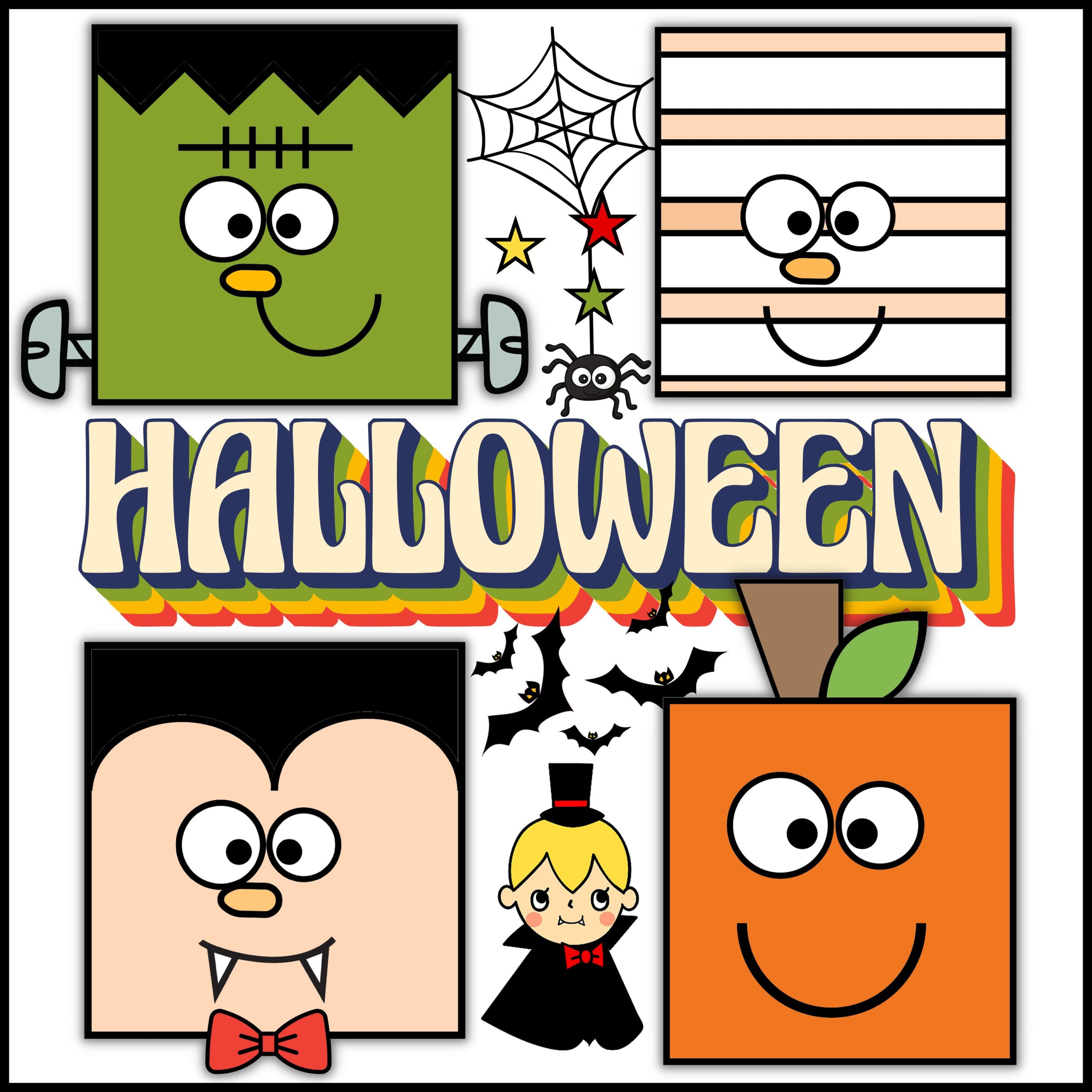 Halloween Craftivity | Mummy, Pumpkin, Vampire, Frankenstein Writing Crafts