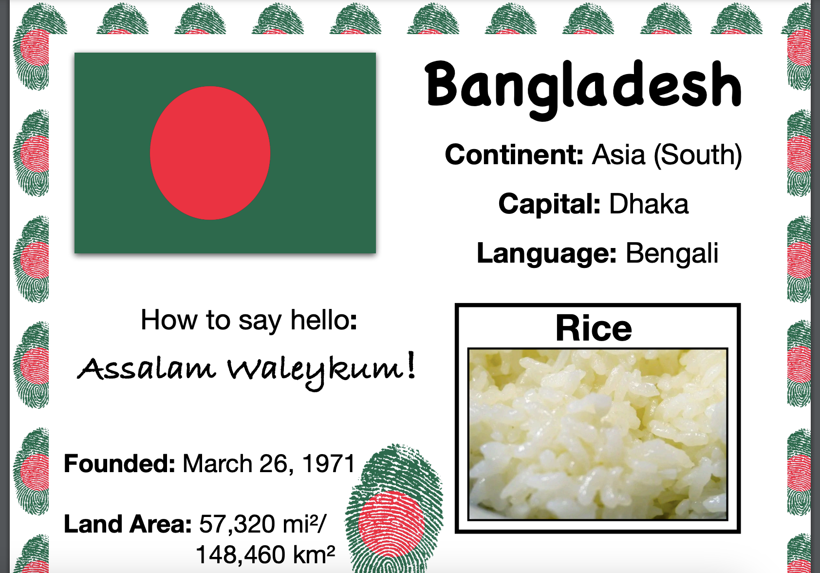 Bangladesh PACKET & ACTIVITIES, Travel The World Worksheet