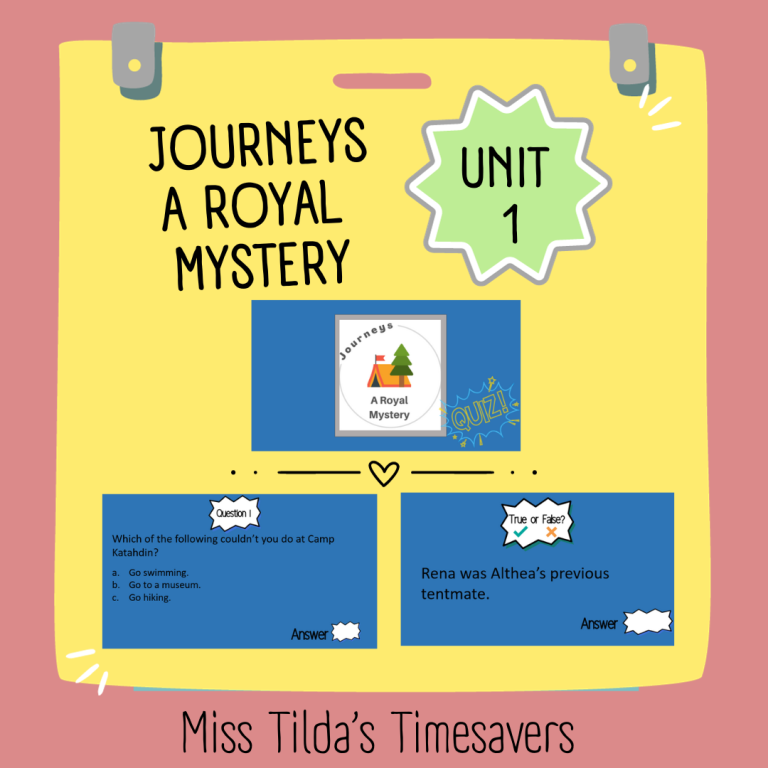 A Royal Mystery Quiz - Grade 5 Journeys - Made By Teachers