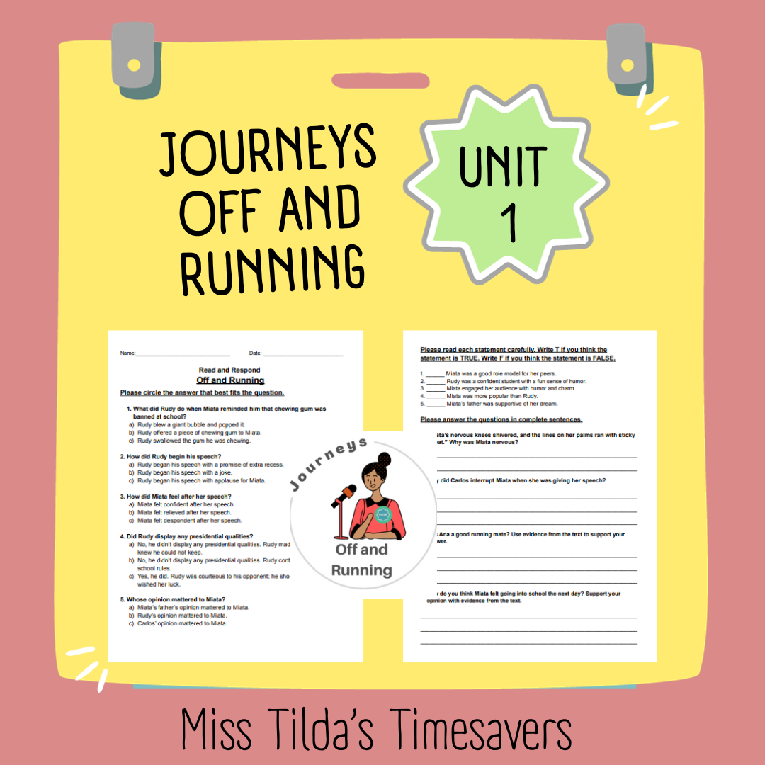 4th Grade Journeys Trifold Activity Pack | Made By Teachers