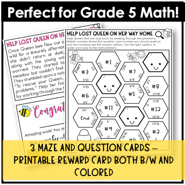 5th Grade Adding and Subtracting Fractions Practice Game Save the Queen ...