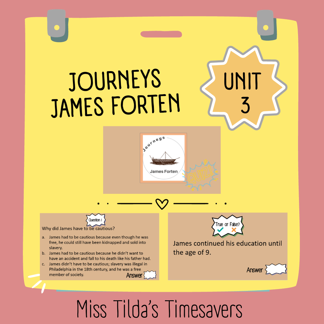 James Forten Quiz - Grade 5 Journeys