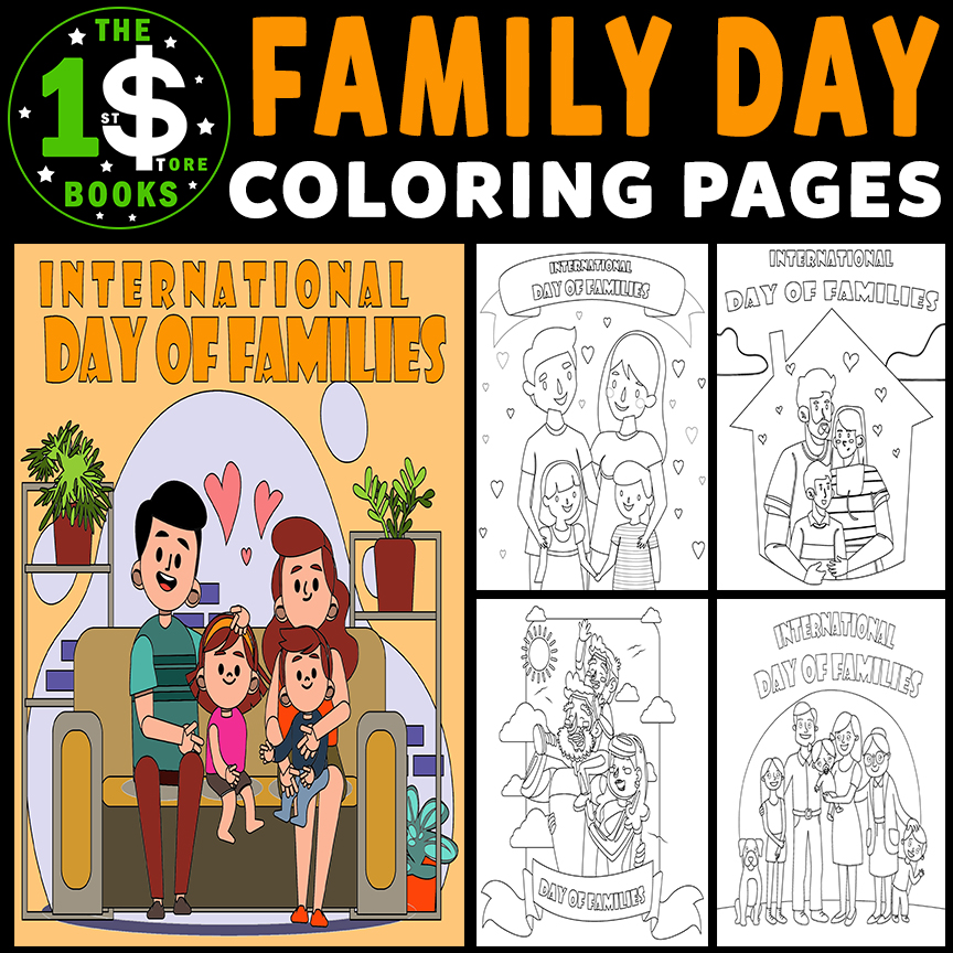 International Family Day | National Family Day Holiday Coloring Sheets