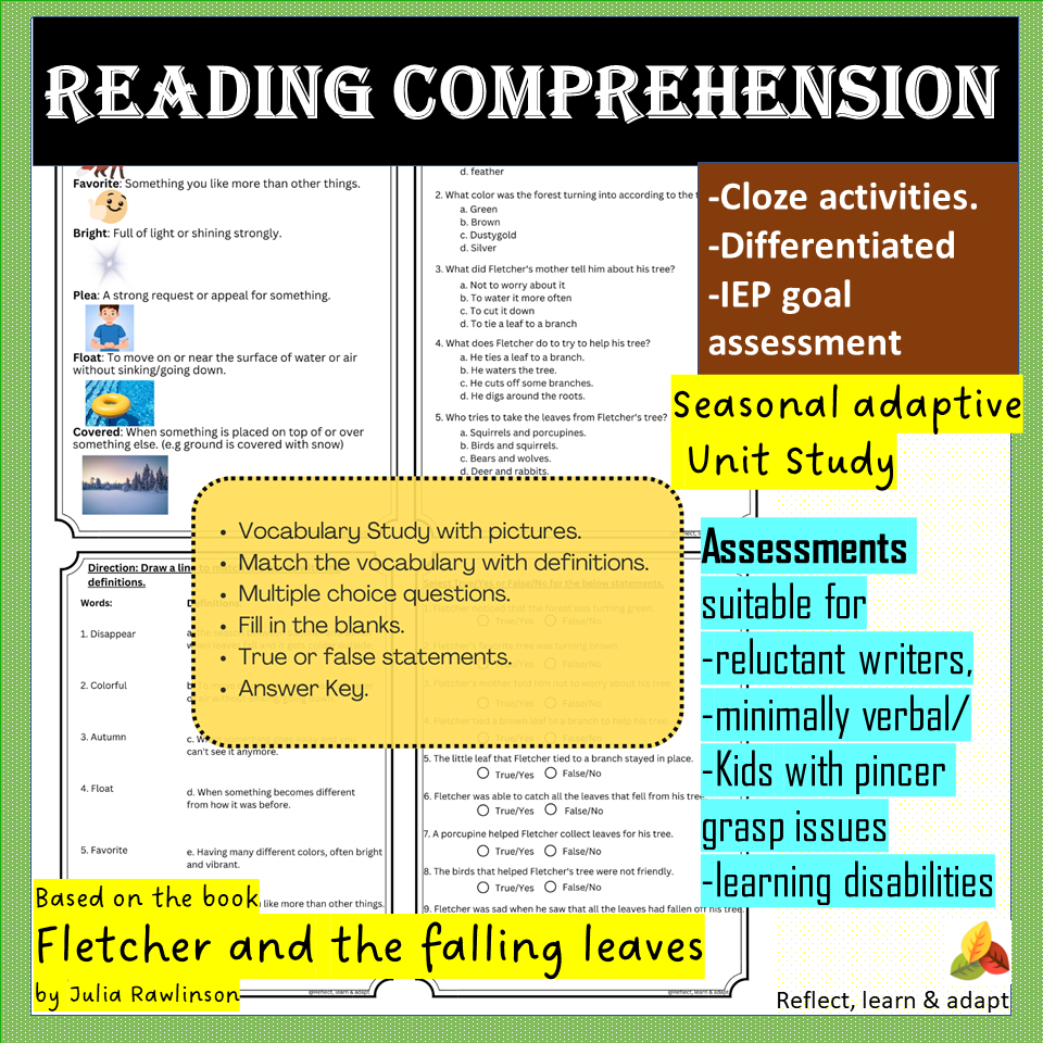 Reading Comprehension Adaptive Unit-Fletcher and the Falling Leaves