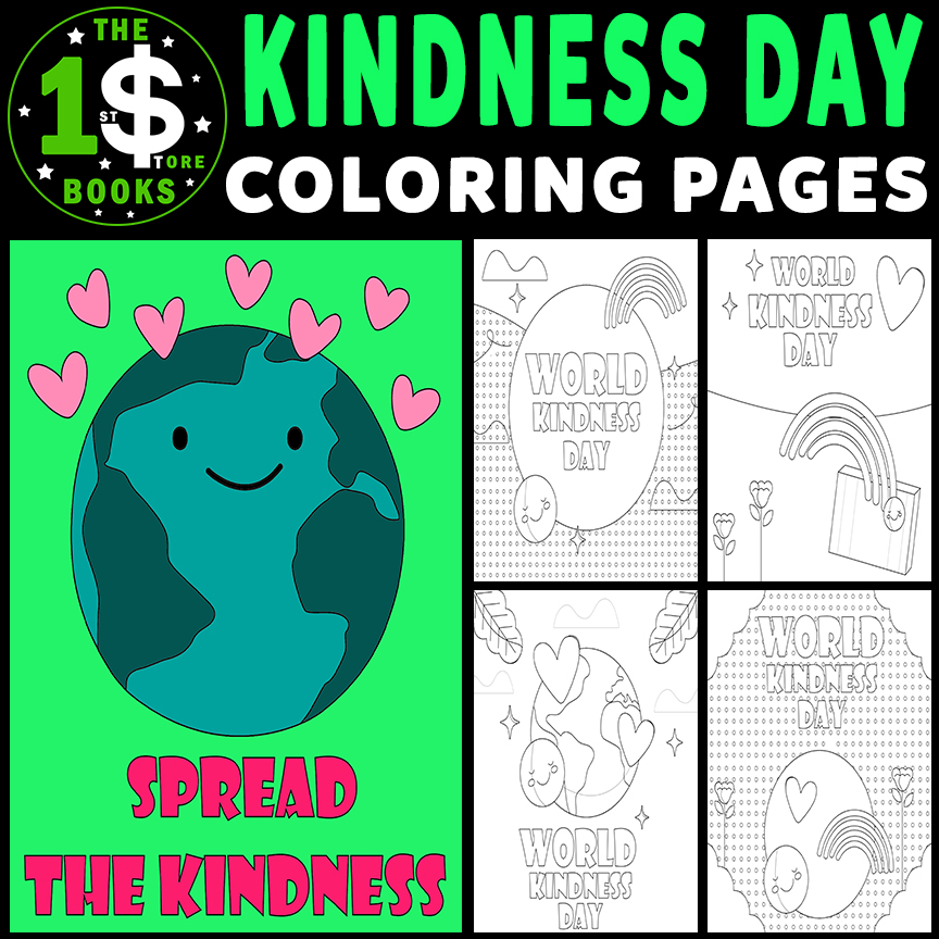 World Kindness Day Coloring Pages | 13 November Holiday Coloring Sheets