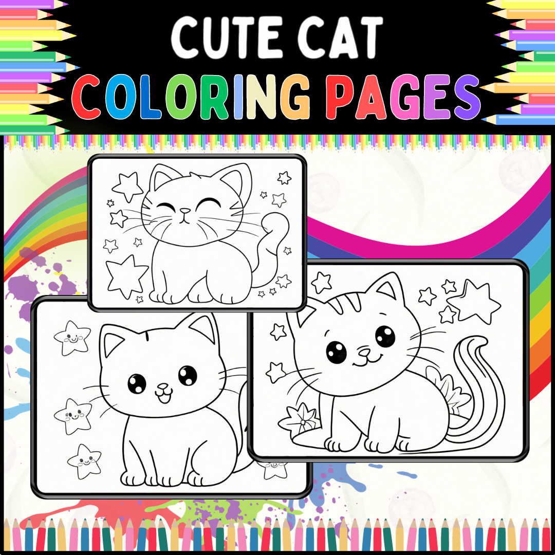 Cute Cat Coloring Sheets Pages: Hours of Fun for Kids of All Ages