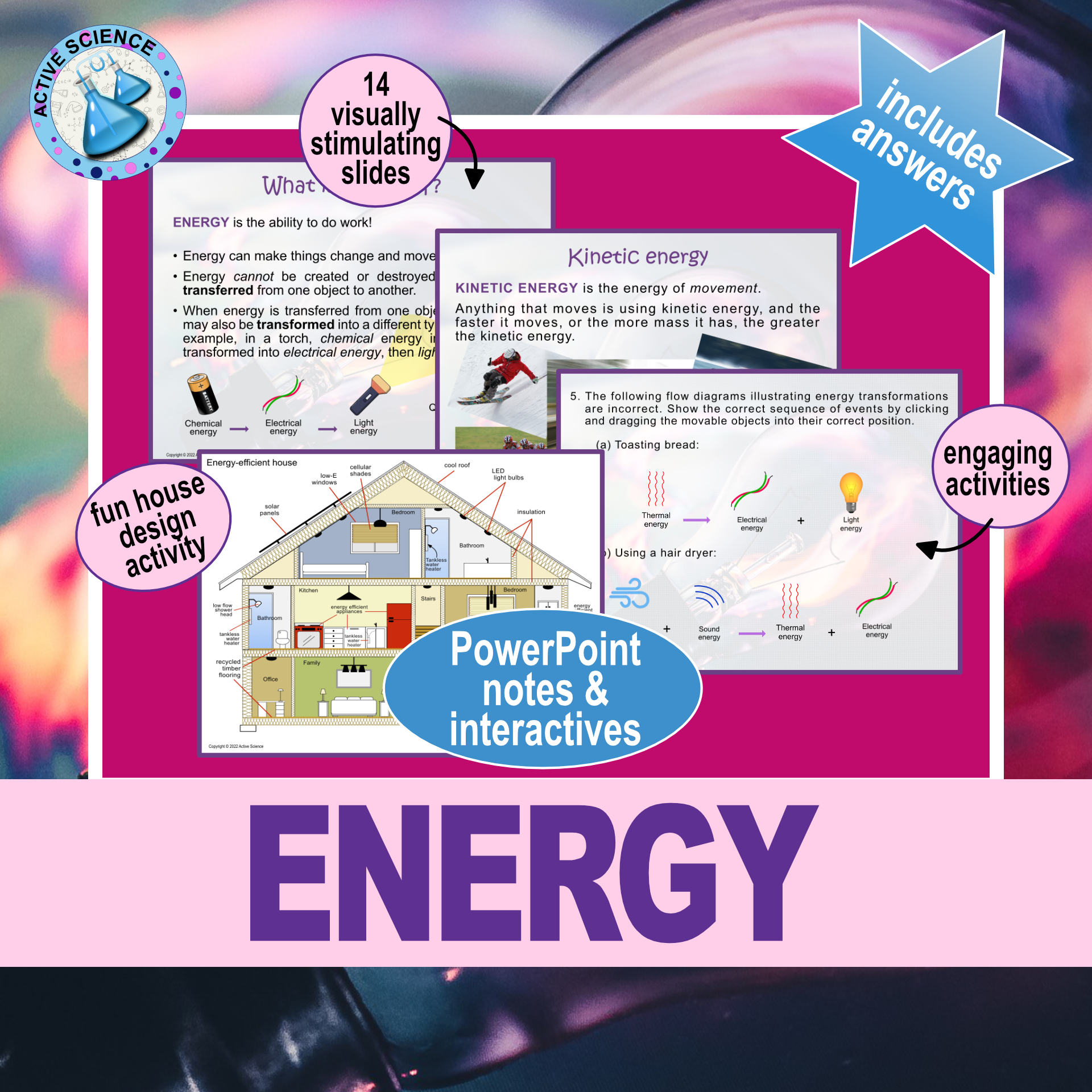 Energy and Energy Transformations (PDF presentation plus PowerPoint interactives)