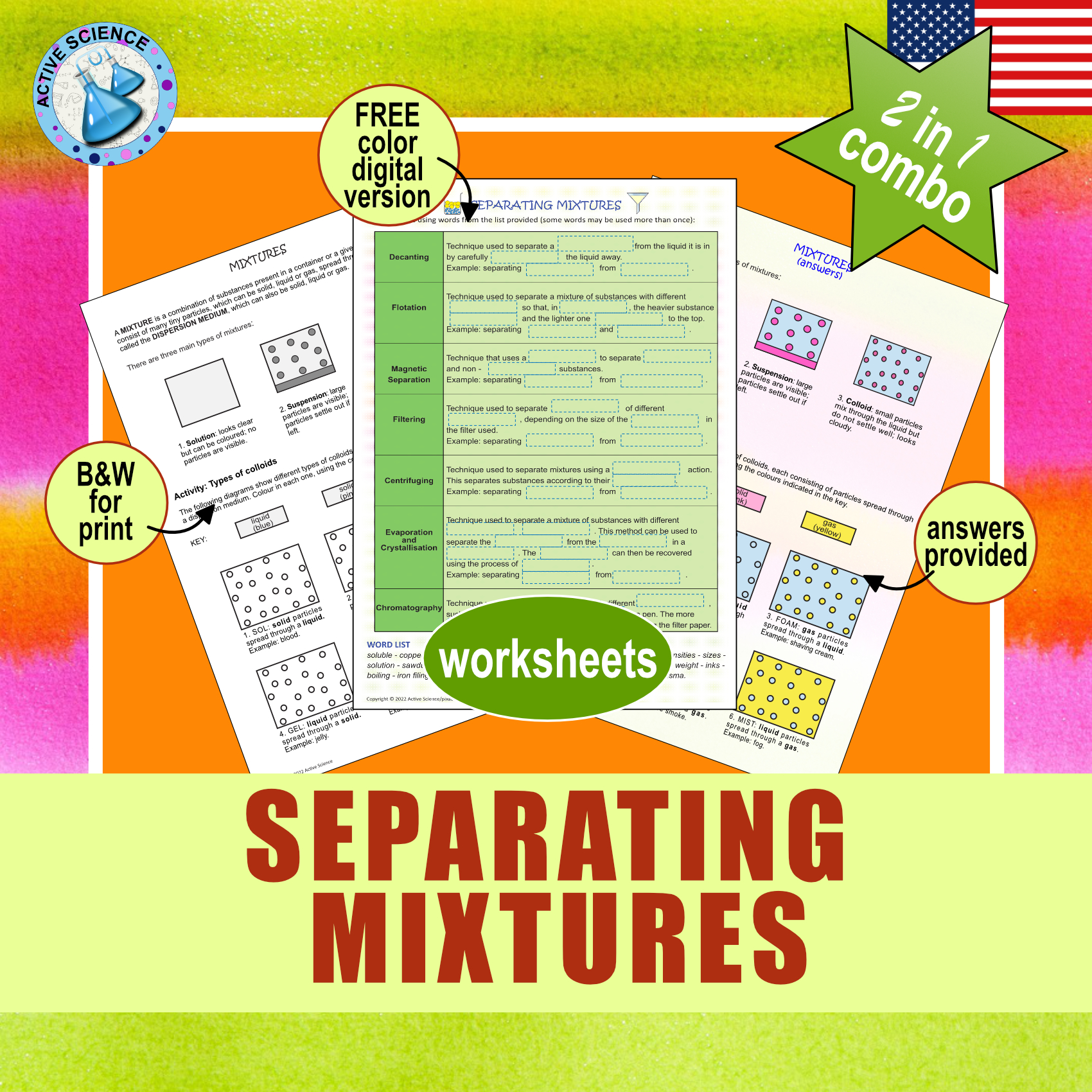 Separating Mixtures: Solutions, Suspensions, Colloids (US Edition)