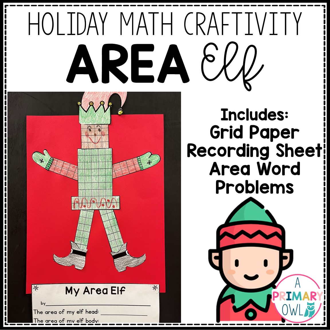 Math Holiday Craftivity for Area