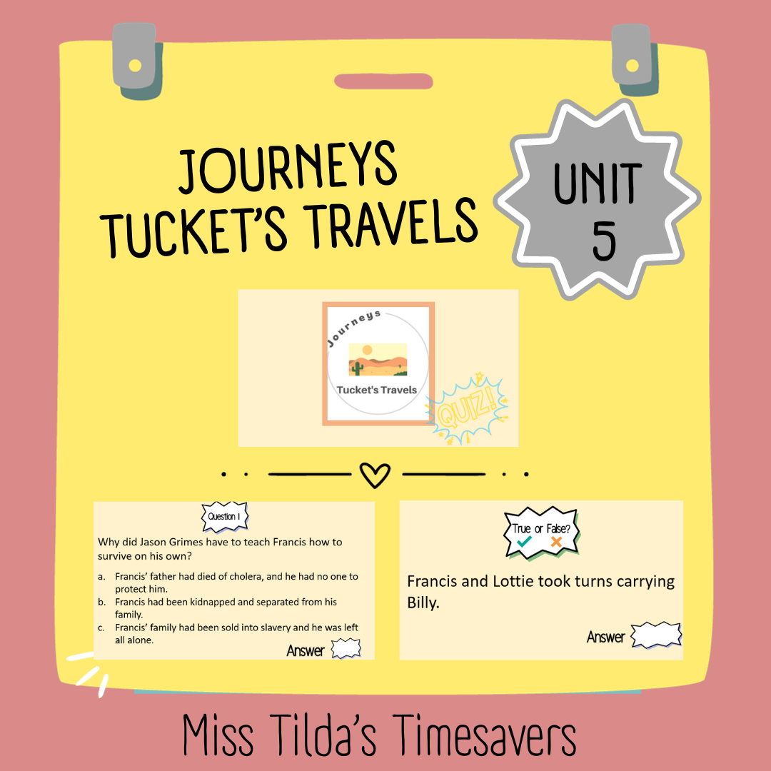 Tucket's Travels Quiz - Grade 5 Journeys