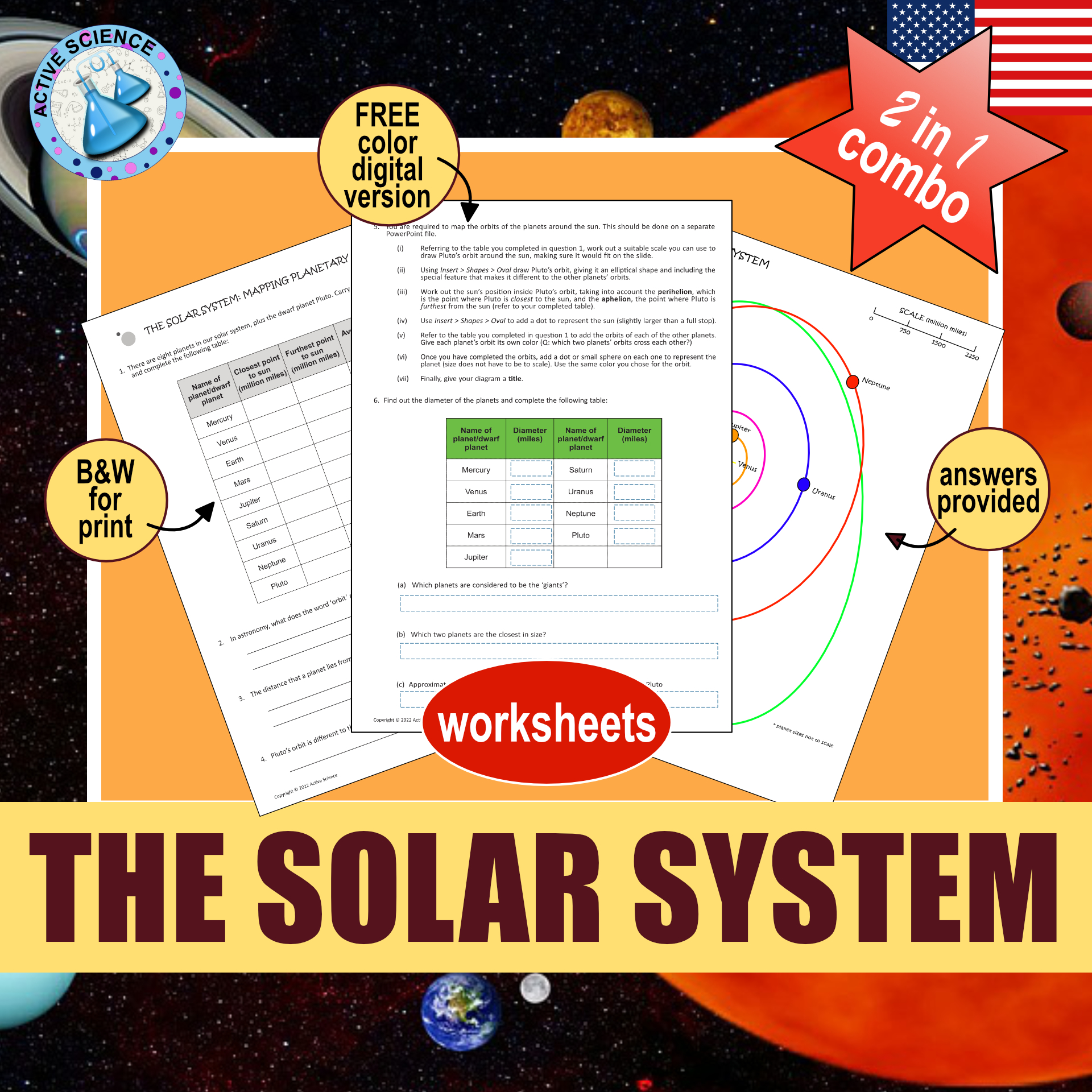 The Solar System: mapping planetary orbits (US edition)
