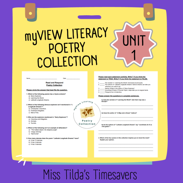 Poetry Collection - Read and Respond myView Literacy 5 - Made By Teachers