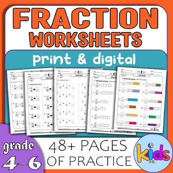Math Activity worksheets Identifying Fractions-Simplifying & compare fractions..