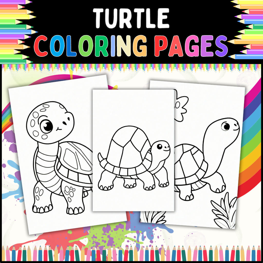Turtle coloring sheets for kids: Classroom, Preschool To 5th Grade, Homeschool
