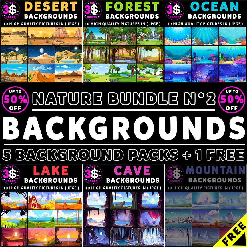 Nature Backgrounds Bundle N° 2 - 60 Pictures