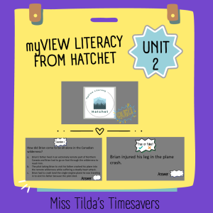 from Hatchet Quiz - myView Literacy 5 - Made By Teachers