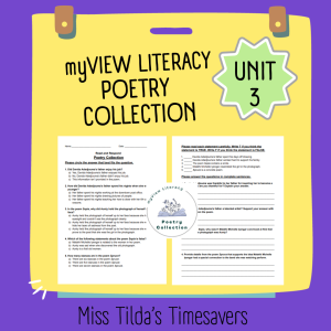 Poetry Collection - Read and Respond myView Literacy 5 (Unit 3) - Made ...