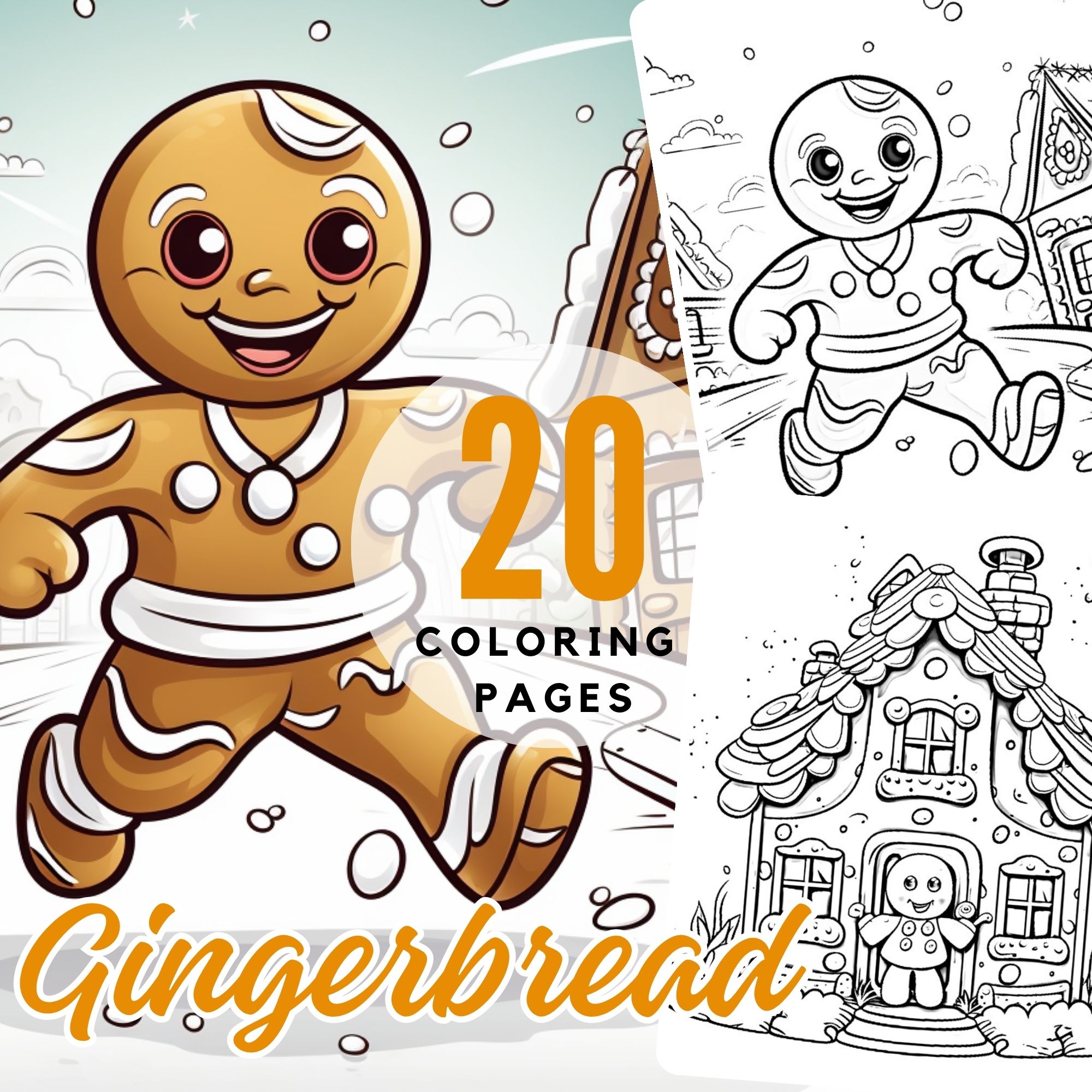 Middle School Christmas Coloring Pages for Stress Relief - Gingerbread Man Craft