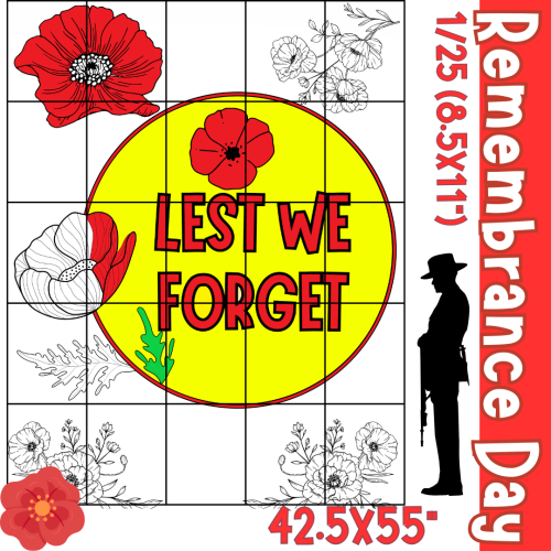 Canadian Remembrance day collaborative poster Coloring Pages • Art ...