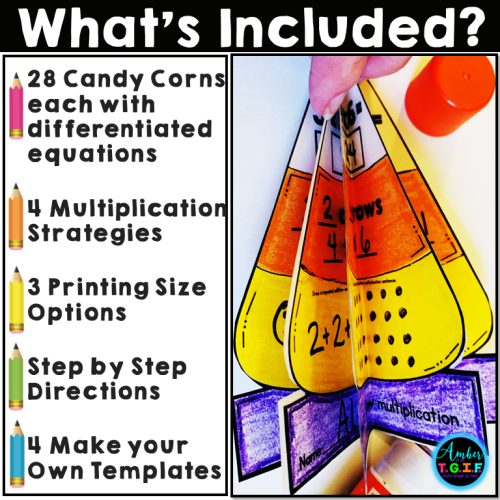 3rd Grade Fall Math Crafts Bundle | November Bulletin Board Craft ...