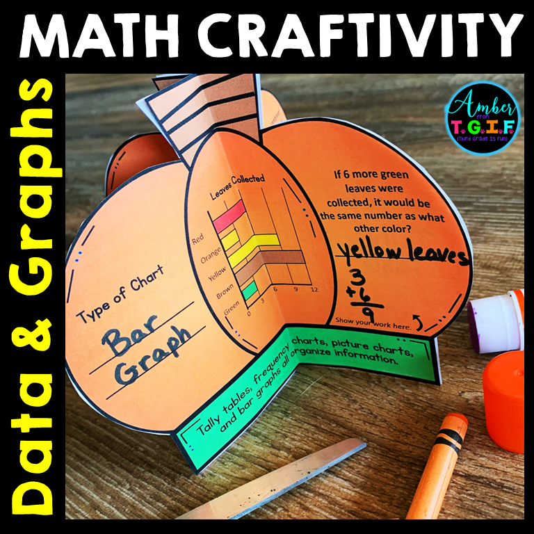 3rd Grade Fall Math Crafts Bundle | November Bulletin Board Craft ...