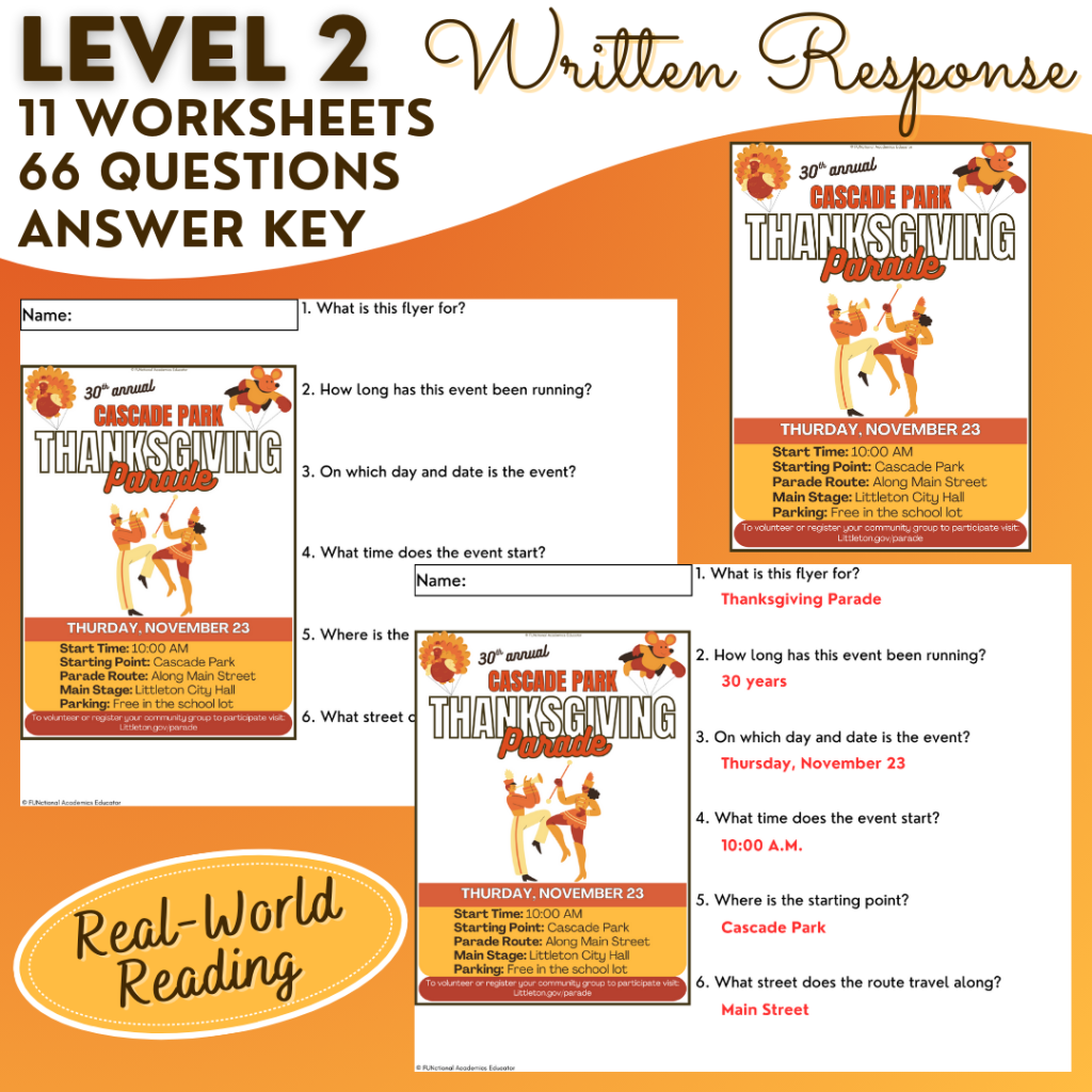 Thanksgiving Functional Texts 2 - Real-World Reading | Made By Teachers