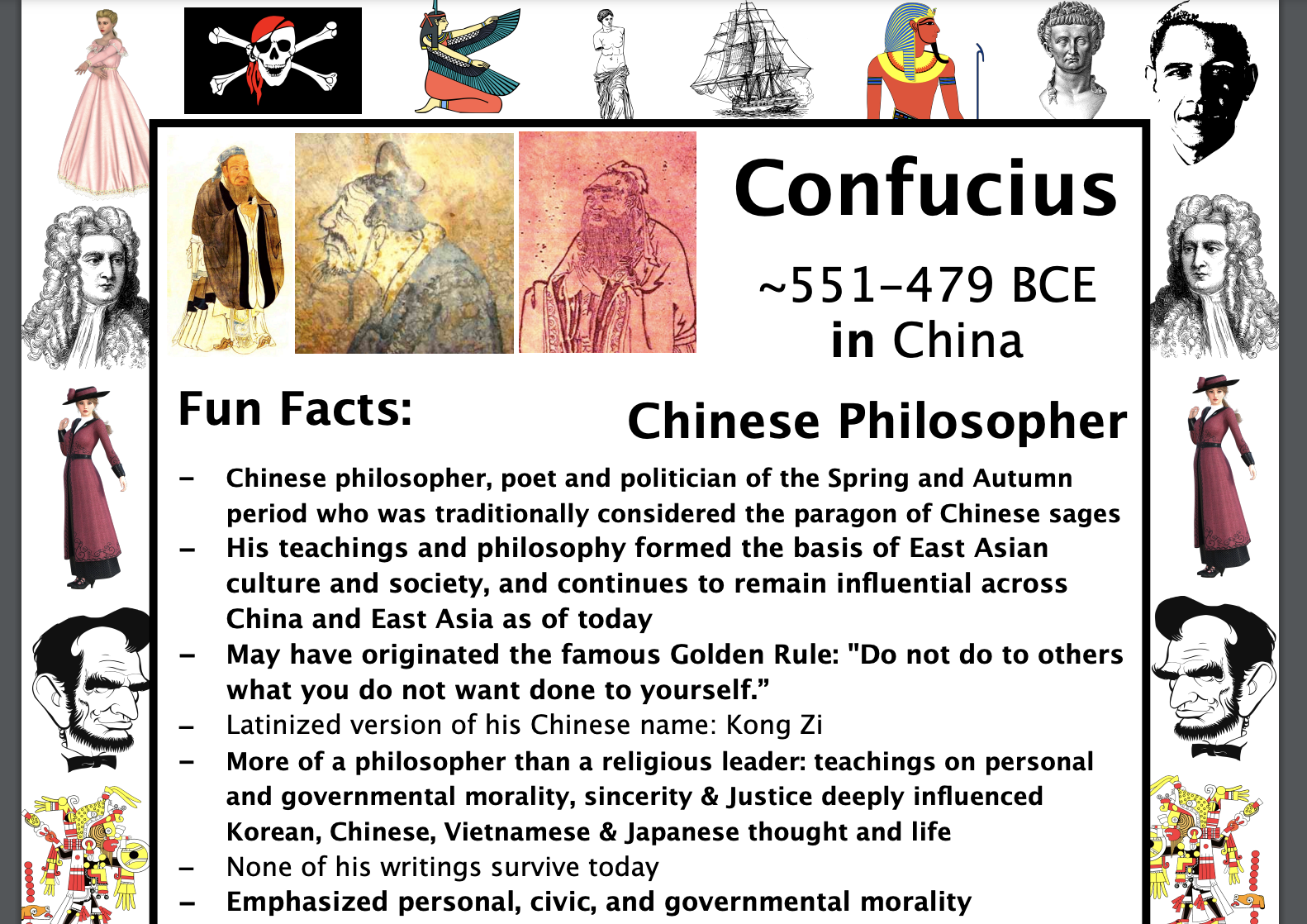 Confucius PACKET & ACTIVITIES, Important Historical Figures Series Secular