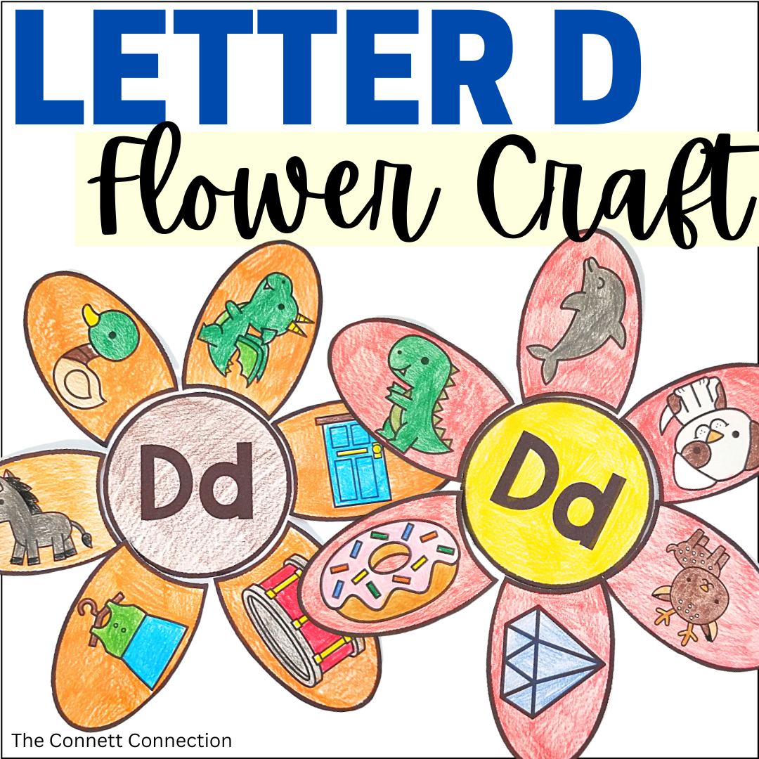 Letter D Flower Craft - A Letter Recognition Craft