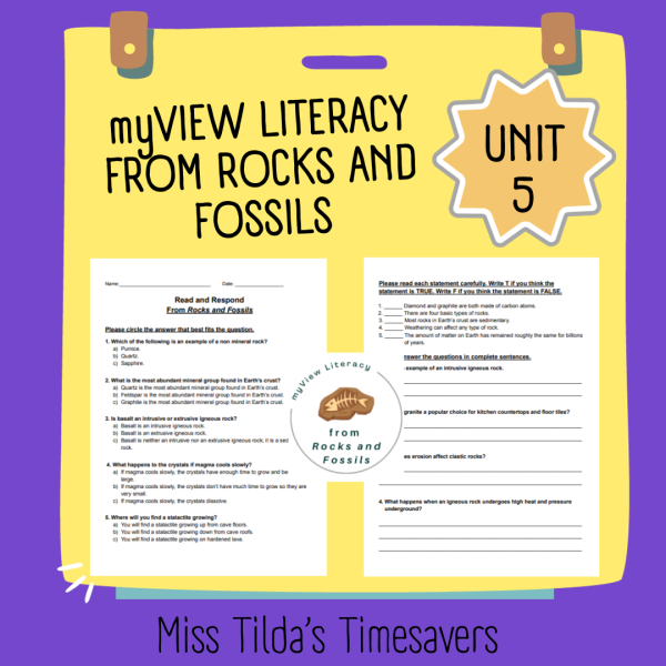 from Rocks and Fossils - Read and Respond myView Literacy 5 | Made By ...