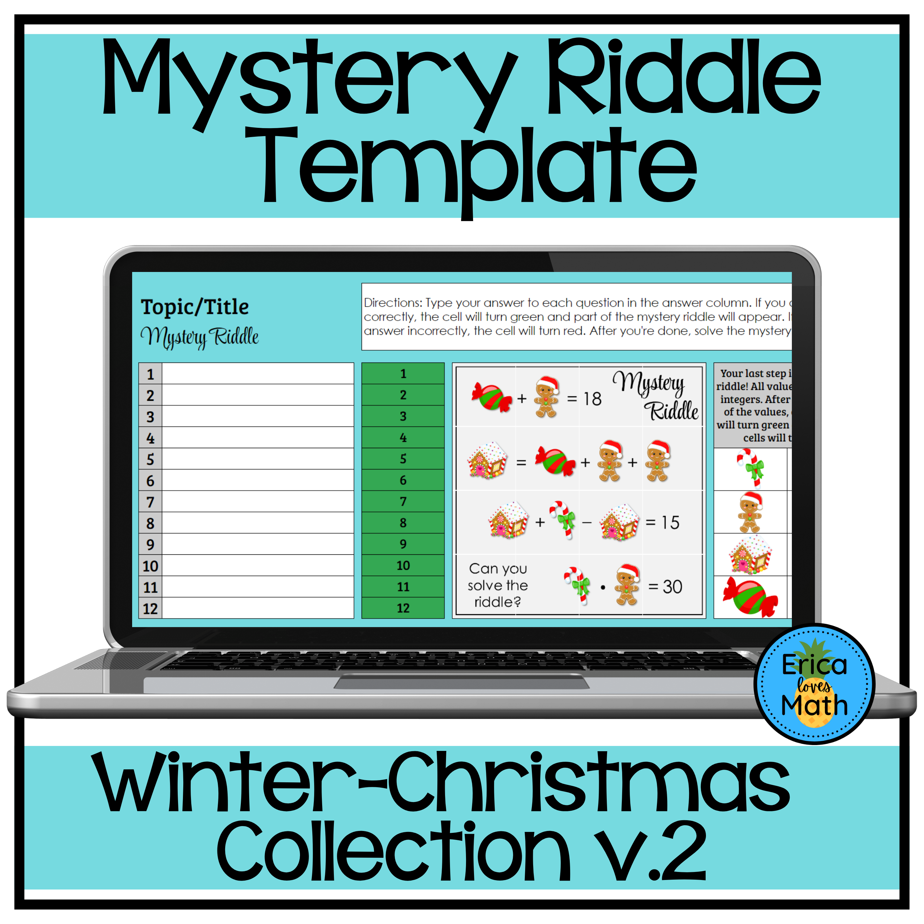 Editable Digital Activity Template (Winter/Christmas v.2)