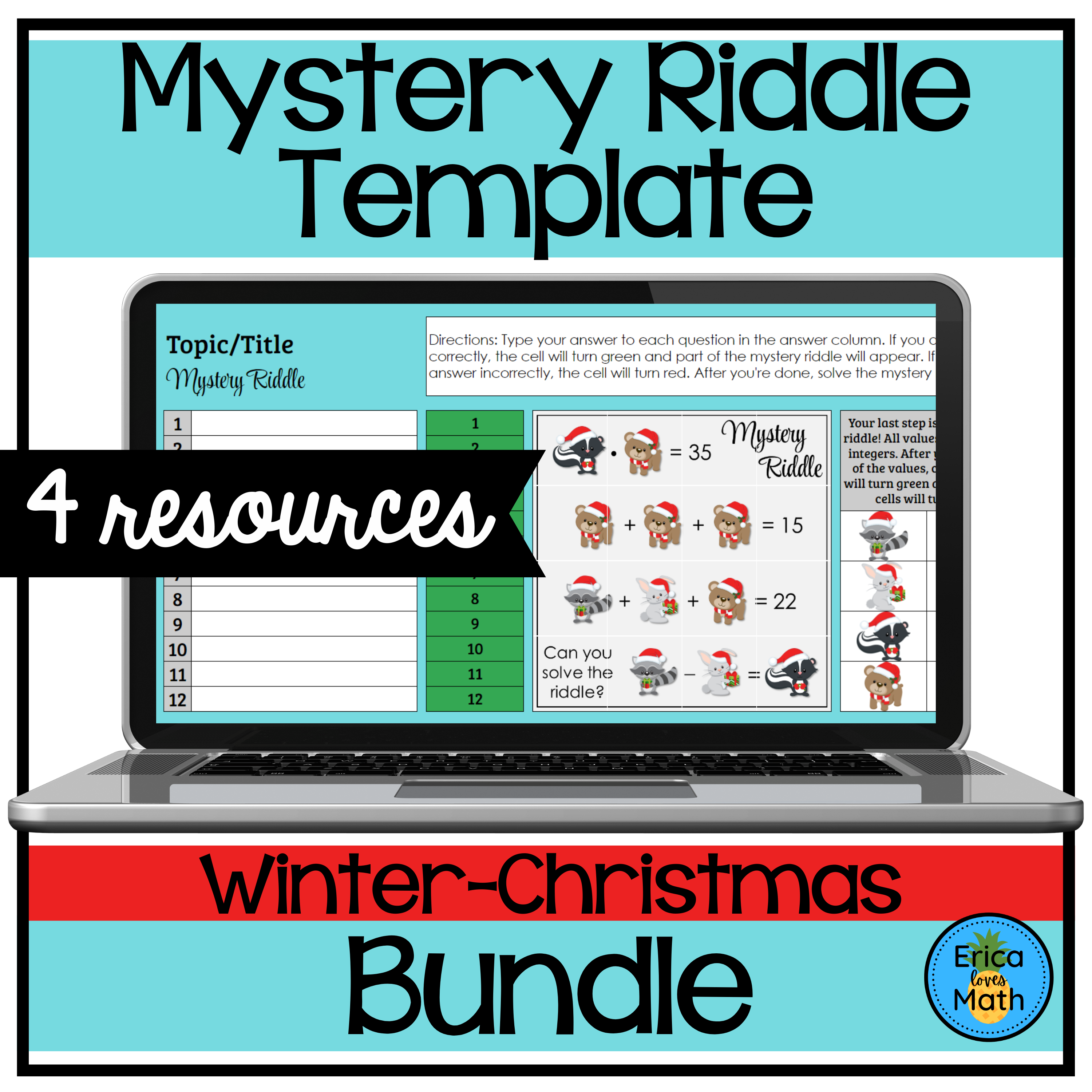 Editable Digital Activity Templates Bundle (Winter/Christmas Collection)