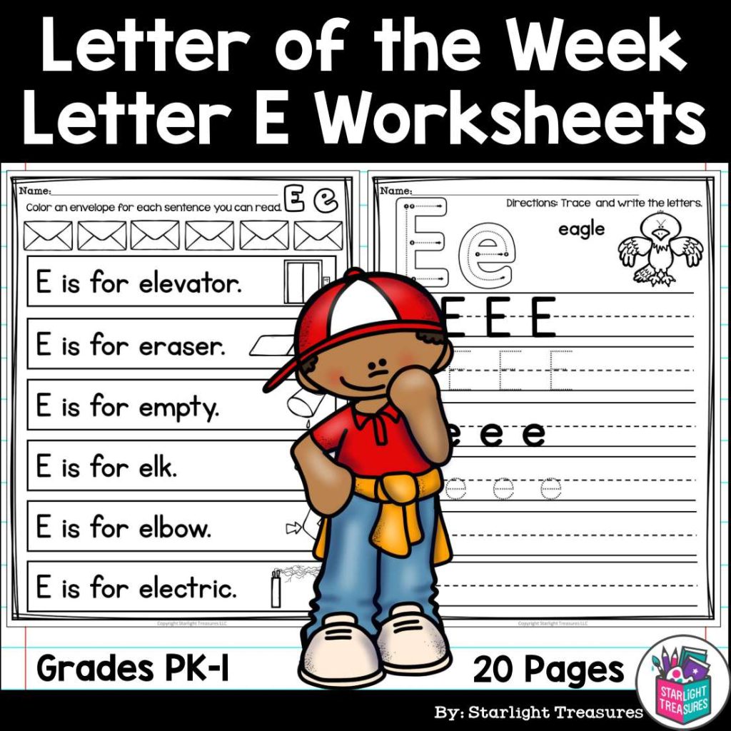 Alphabet Letter of the Week Worksheets for Early Readers - Letter E ...
