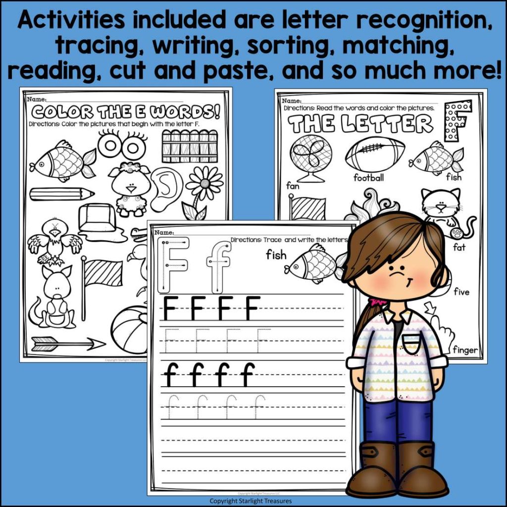 Alphabet Letter of the Week Worksheets for Early Readers - Letter F ...