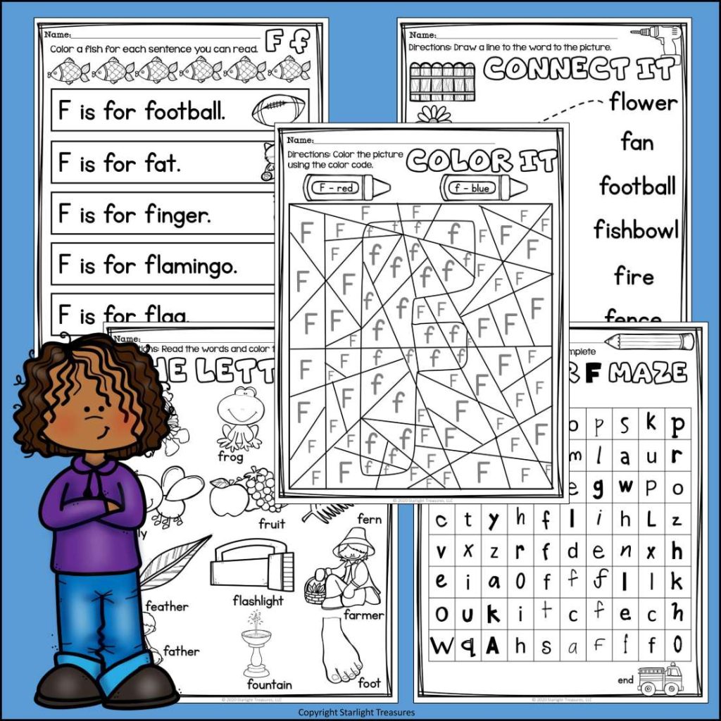 Alphabet Letter of the Week Worksheets for Early Readers - Letter F ...