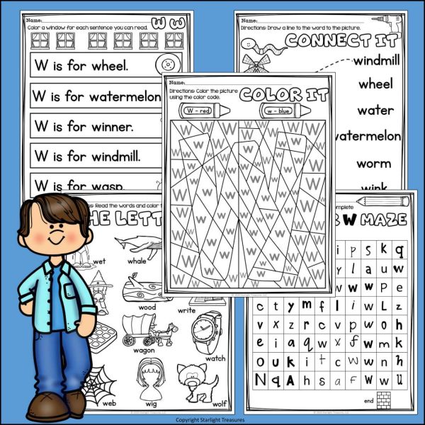 Alphabet Letter of the Week Worksheets for Early Readers - Letter W ...