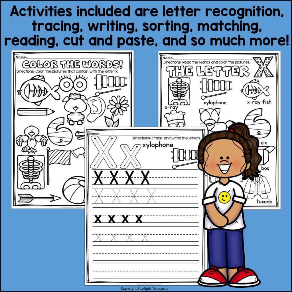Alphabet Letter of the Week Worksheets for Early Readers - Letter X ...