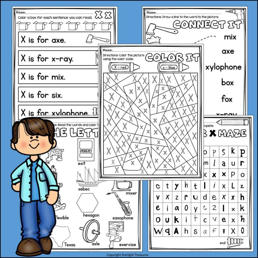 Alphabet Letter of the Week Worksheets for Early Readers - Letter X ...