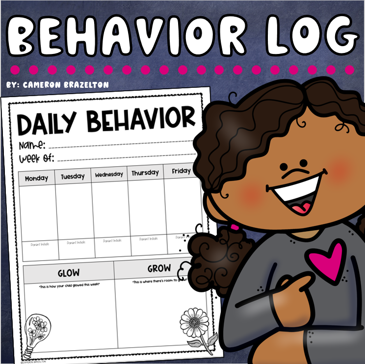 Behavior Chart for Daily & Weekly Parent Communication | Behavior Log Editable